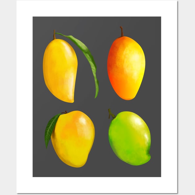 Sweet And Ripe Mangoes Pattern Wall Art by TWOintoA